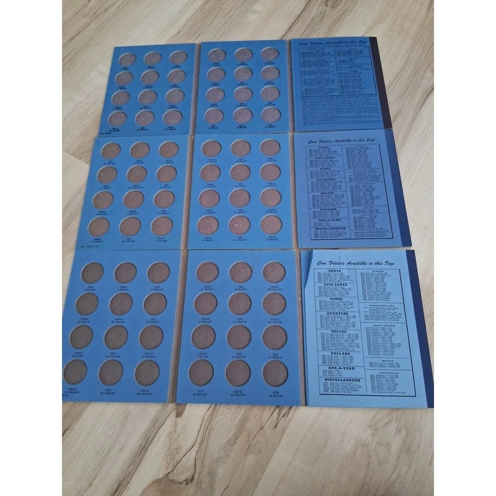 Set of 6 - Whitman Morgan Silver Dollars Coin Folders . No Coins
